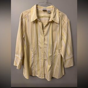 Yellow Striped Button Down Shirt